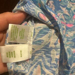 Blue and Pink Floral Print Top